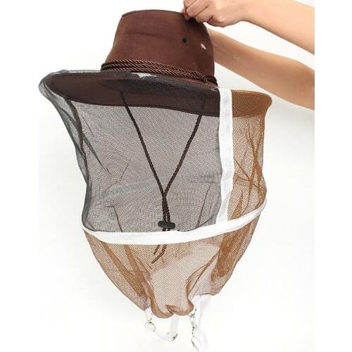 1x Denim Thick Bee Hat Protect Safety Anti Bee Face Mask Hat Beekeeping Protector Cap Beekeeper Fly Insect Net Cowboy