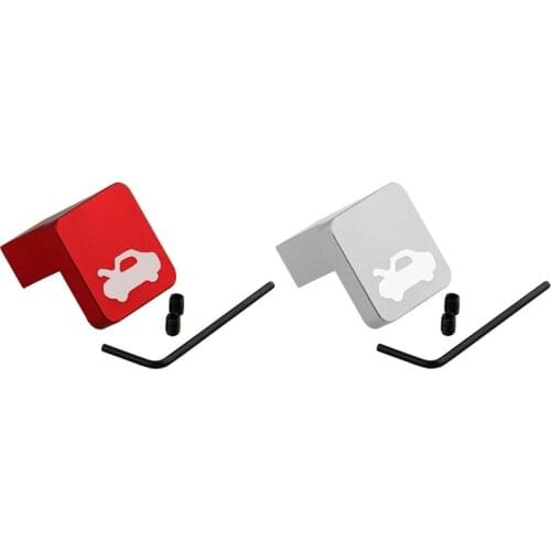 2 Pcs Car Hood Latch Handle Release Repair For Honda Civic 1996-2005 CRV 1997-2006 For Elements 2003-2011, Red & Silver