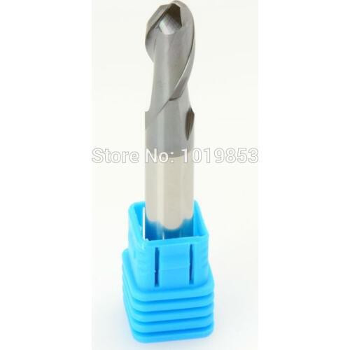 2pcs SLONS S200-R5x10x75L HRC50 10mm shank diameter BALL NOSE tungsten carbide end mill milling cutter for steel or cast iron