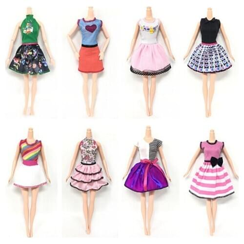 2021 Newest Handmade 1/5pcs Fashion Dress For Barbie Doll Best Gift Toy Beautiful Party Clothes for 29-30cm Dolls Send By Random