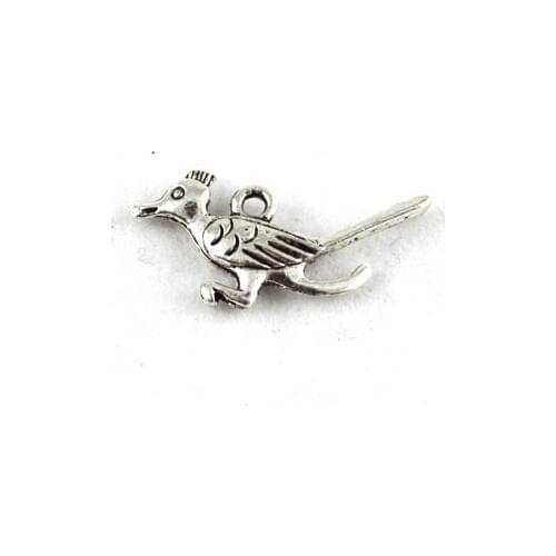 360PCS Tibetan Silver Color cute bird charm A9605