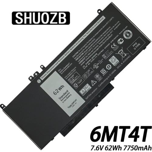 6MT4T Laptop Battery For Dell Latitude Precision 14 15 5470 E5470 5570 E5570 3510 M3510 Series 7V69Y TXF9M 79VRK New 7750mAh