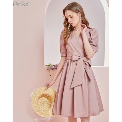 Розовые летние платья Artka China At AliExpress