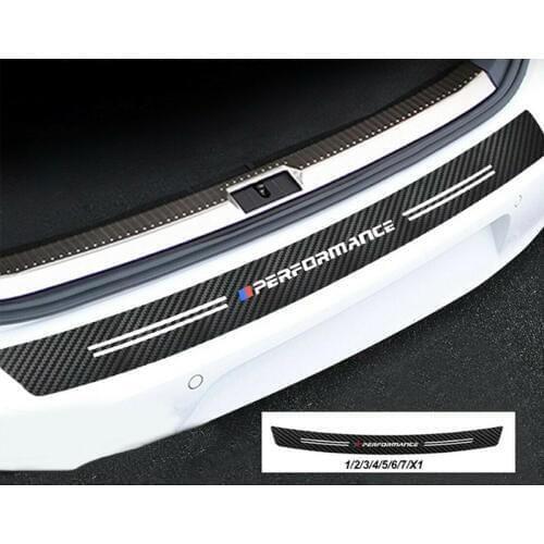 Carbon fiber power performance M car rear bumper sticker for bmw E34 E36 E60 E90 E46 E39 E70 F10 F20 F30 X5 X6