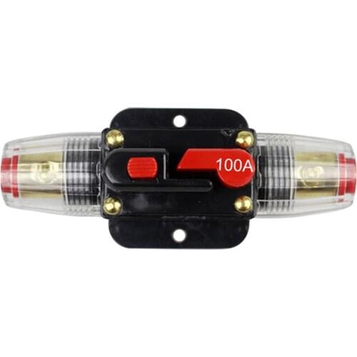 Car Audio Solar Power Circuit Breaker Reset Fuse Inverter Fuse Holder Automobile Stereo Fuse Holder Car Accessories