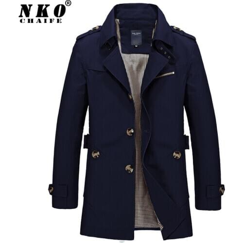 CHAIFENKO Cotton Men Autumn Jacket Coat 2020 New Fashion Casual Solid Business Jacket Men Winter Brand Windbreaker Jackets M-5XL
