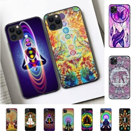 Yinuoda The mandala chakra Insist yoga Phone Case for iPhone 11 12 pro XS MAX 8 7 6 6S Plus X 5S SE 2020 XR case