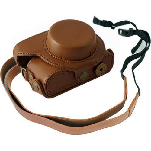 PU Leather Case Camera Bag Cover For Leica D-Lux6 D-LUX5 D6 D5 mirrorless digital camera protective shell with shoulder strap