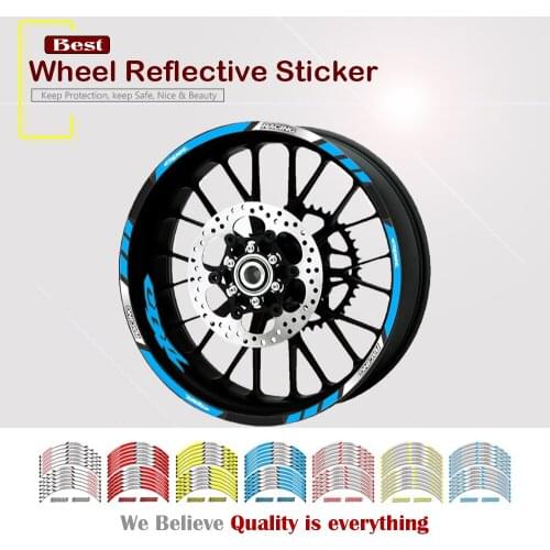 FOR HONDA CBR 300R 500R 600RR 1000RR Motorcycle Decorative Stripe Sticker Front Rear Wheel Reflective Decal Accessories