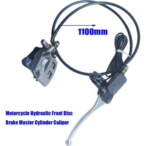 Motorcycle Hydraulic Front Disc Brake Master Cylinder Caliper System & Pads For 110cc 125cc Quad Dirt Bike ATV