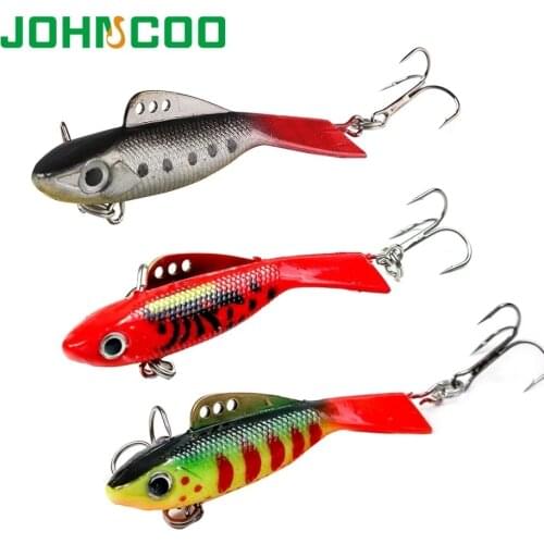 JOHNCOO Balancer Ice Fishing Lure 12g 18g 28.5g Sinking Vibration Winter Fishing Lure Hard Plastic Artificial VIB Lead Jigging