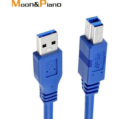 USB 3.0 Printer Cable Male to Male Print Wire Fast Speed 5Gbps Scanner Webcam Printer Sync Data Transmission Extension Cord