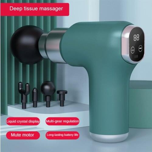 Deep Muscle Massager Gun LCD Display Percussion Muscle Massaging Device Deep Tissue Relax Adjustable Massager Tool