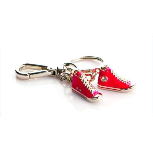 3D Red Shoes Pendant metal key chain custom cute creative gift bag charm sneakers key chain key holder