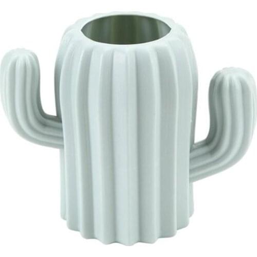 Multifunction Cute Cactus Shaped Magnetic Pen Holder Pencil Pot Home Office Desk Stationery Storage Box