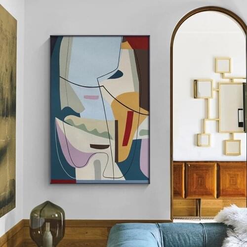 Wall Art Pictures for Living Room Home Decor Abstract Line Art Canvas Paintings By Picasso Famous Prints and Posters Minimalist