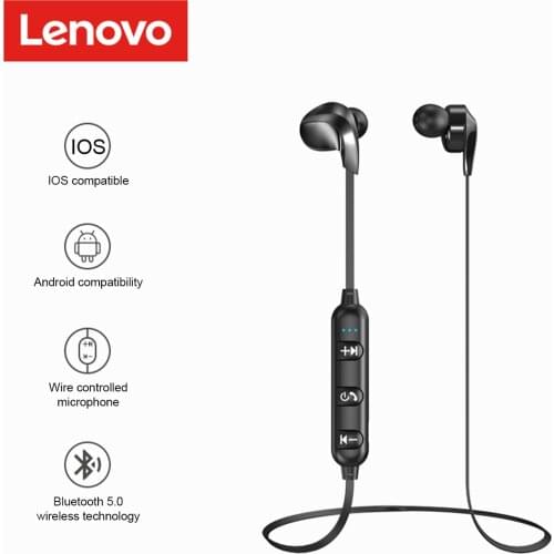 Original Lenovo H204 Sport Headset With Neck Bluetooth Headphones TWS 5.0 Speakers Running Sport HIFI Stereo Earphone