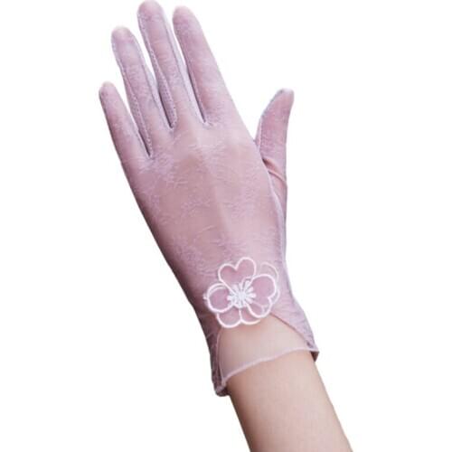 50 Pairs Lace Touch Screen Gloves Driving Gloves Sports Fitness Cycling Sunscreen Short Sun Gloves