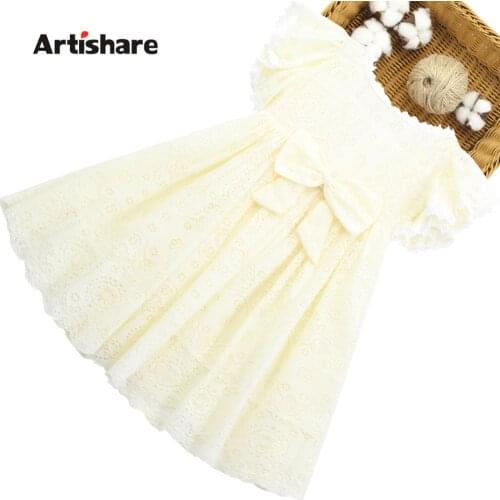 Teenage Girls Dress Big Bow Dress Girls Lace Children Dress Summer Costumes For Girls 6 8 10 12 14