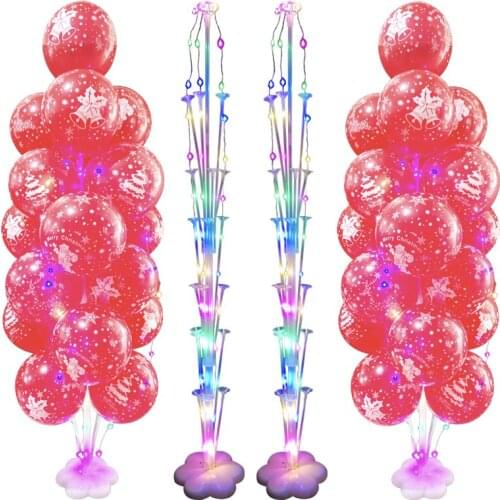 Happy Birthday Balloon Stand Holder Column Christmas Balloons Birthday Party Decoration Kids Baby Shower Christmas Party Decor