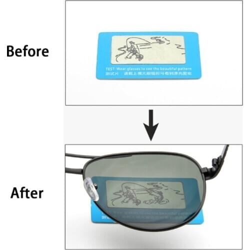 Durable Polarised Sunglasses Lens Shades Glasses Tester Testing Card Check Funny 2XPC