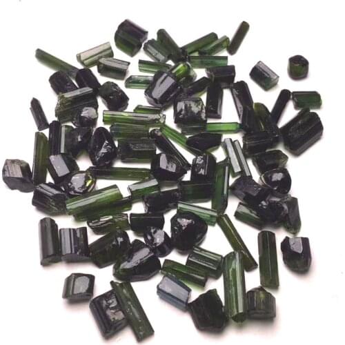 Rare Natural Green Tourmaline Schorl Crystal Gem Original Mineral Specimen Rough Stone