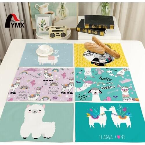 FYMX Alpaca Napkin Cute Animal Wearing Hat Napkins Birthday Christmas Banquet Home Table Decoration