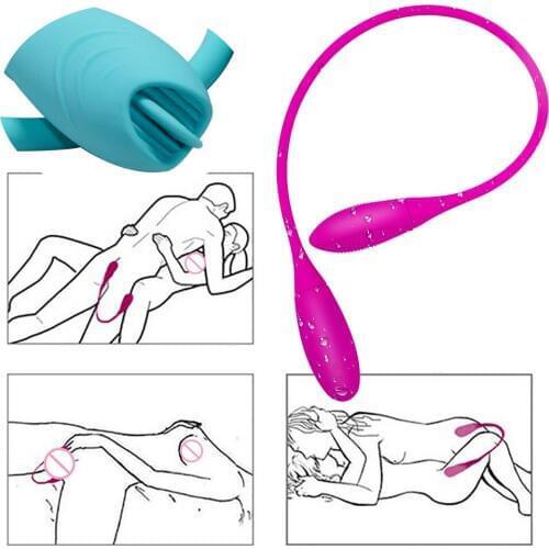 Sex Toys Double Dildo Anal Vibrator Men Women Clitoris Stimulator Tongue Butt Plug Vibrating Eggs Adult Rechargeable Masturbator