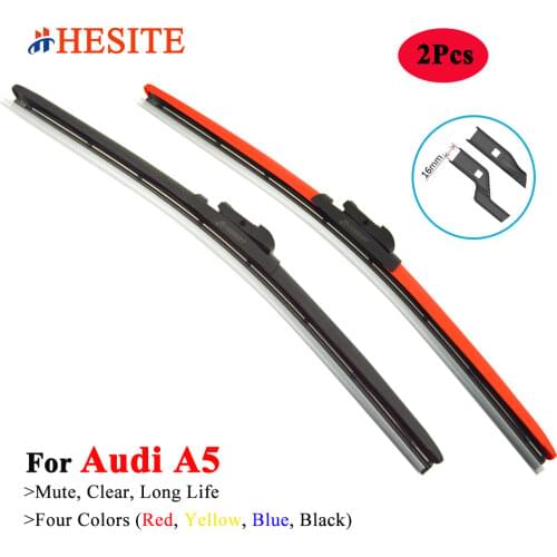 HESITE Newest Colorful Wiper Blade For Audi A5 B8 B9 Coupe Spoiler Sportback Accessories 2009 2010 2011 2013 2017 2018 2019 2020