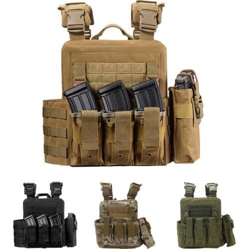 Tactical Army Vest Military Hunting Body Armor Vests Airsoft Paintball Combat Protective Molle Vests for CS Wargame