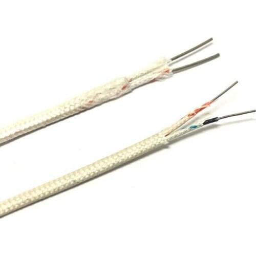 K-Type High Temperature Resistant Silica Fiber Insulated Temperature Measuring Thermocouple Wire 2x0.8mm