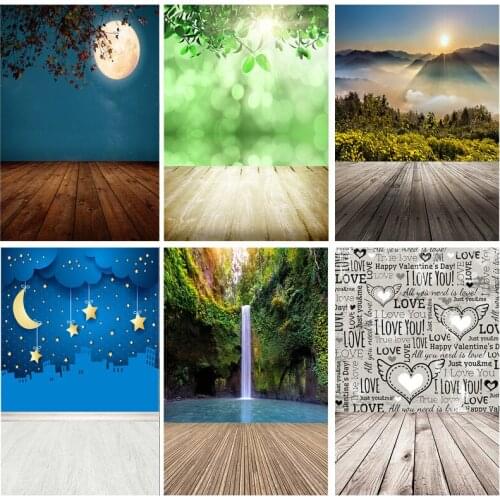 Vinyl Custom Photography Backdrops Props Scenery Flower Wooden Floor Photo Studio Background Props 21813 JHJ-02