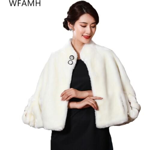 High quality Winter clearance short mink fur coat female 2020 new cape bat sleeve shawl whole mink coat plus size women cothes