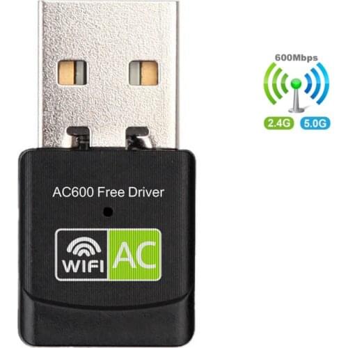 Free Driver USB Wifi Adapter 600Mbps Wi Fi Adapter 5ghz Antenna USB Ethernet PC Wi-Fi Adapter Lan Wifi Dongle AC Wifi Receiver
