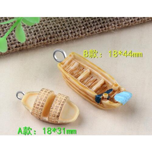 10pcs 3D resin Small boats ship charms for moss landscapes lakes craft model DIY handicrafts landscaping materials wholesale