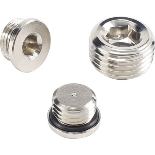 10pcs Pneumatic inner hexagon outer wire plug of M5/1/2/3/4/ Outer ribbon seal ring ED connector