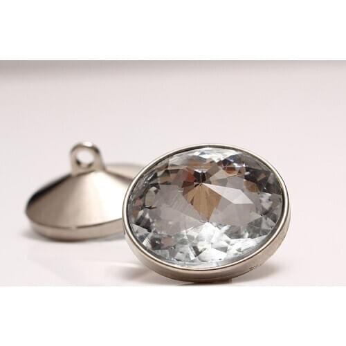 1000PCS/LOT) 18MM Redbud Pointy Top Metal Loop back Crystal Button Garment Accessory