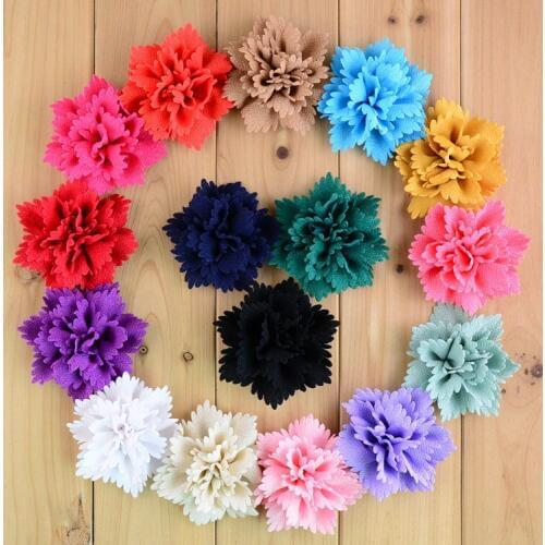 20 pcs/lot , 3" Fabric Hair Flowers head decoration for headbands brooches
