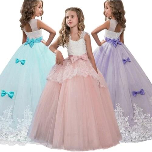2020 New Elegant Girls Princess Dress Children Wedding Party Evening Dress Kids Dresses For Girls Costume Vestidos Infantil