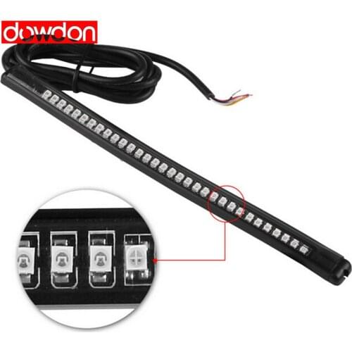 32 SMD Flexible LED Motorcycle Brake Lights 12V License Plate Turn Signal Strip Light 20pcs/lot