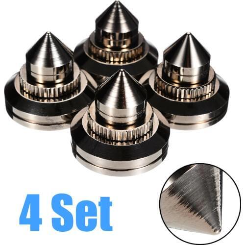 Onsale 4sets Brass Speaker Spikes High Quality Isolation Cones Stand Feet+Pads For speaker Amplifier CD player Mayitr
