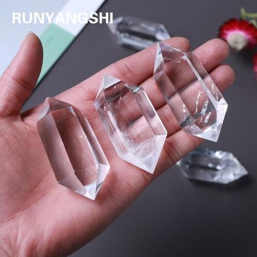 5-6cm Natural Rock Clear Quartz Crystal Point Healing Stone white crystal Obelisk Wand Home Decoration 1PC
