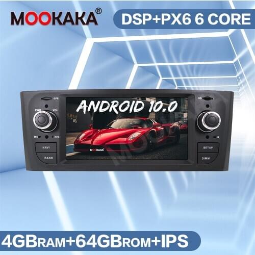 Android 10.0 PX6 Car Radio GPS Navigation For Fiat Grande Punto Linea 2006-2012 Multimedia Player Auto Stereo Head Unit Audio 2K