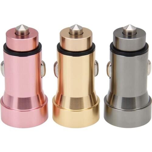 Metal Dual USB Car Charger Digital Display Car Charger for Mobile Phone Fast Charger USB Charger for Samsung Xiaomi 300pcs/lot