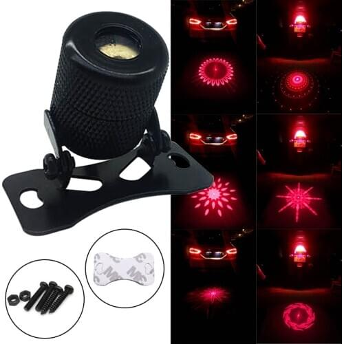 Car Laser Light Tail Fog Light Auto Brake Parking Lamp Rearing Warning Project Ambient Light one light 6 Pattern Anti Collision