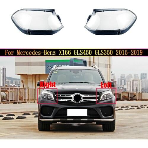 Car Front Lampshade Headlamp Transparent Headlight Shell Caps Auto Lens Cover For Mercedes-Benz X166 GLS450 GLS350 2015~2019