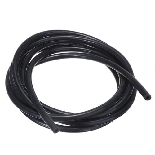 1pc Car 3 Meter ID 4mm OD 8mm Black Silicone Rubber Vacuum Hose Pressure Resistant Practical Overpressure Para Hose Tool