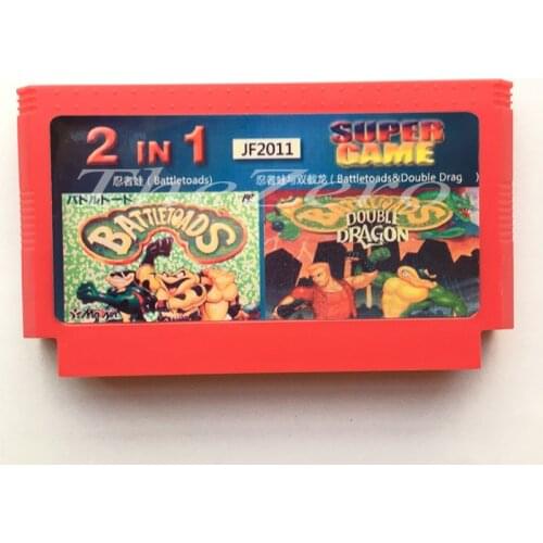 Battletoads Battletoads&Double Dragon 2 in 1 For 8 Bit Game Player Card for 60 PIN Cartridge Game Card