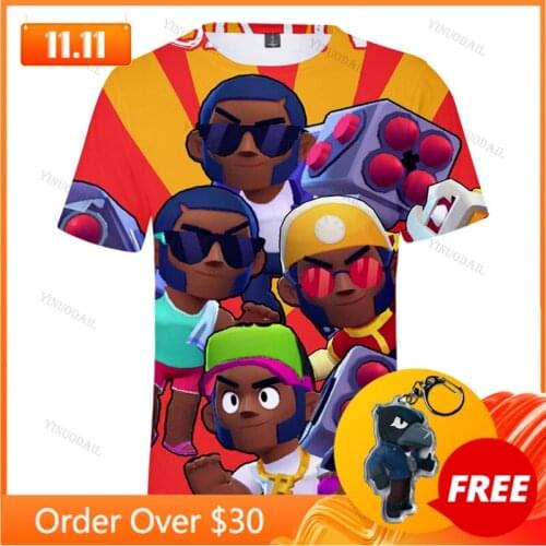 Browlers Crow Shoot Game 3D Print T-shirt Shirts Clothing Cute T-shirts Kids Leon Tops Men 2021 Boys Girls