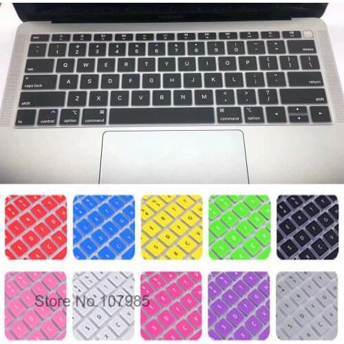 US Type Keyboard Cover Skin for New Apple MacBook Air 13" 13.3-Inch (A1932, 2018 Release) with Touch ID Retina Display